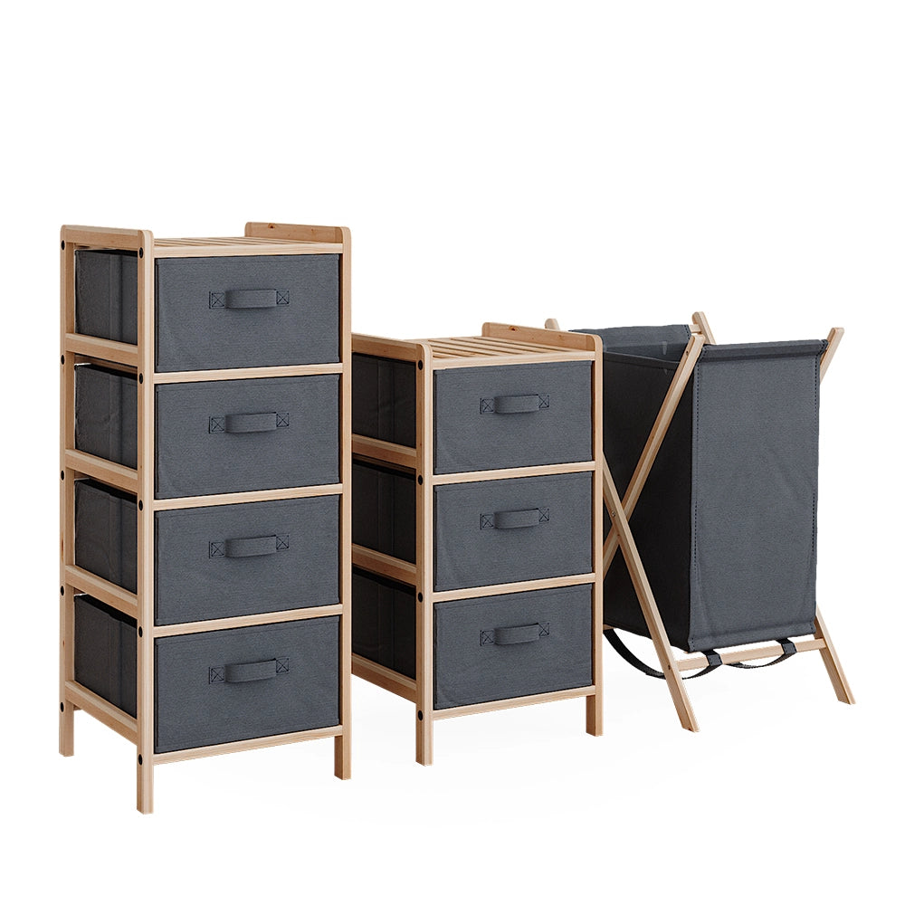 Vicco Set di mobili da bagno Grigio 3 parti