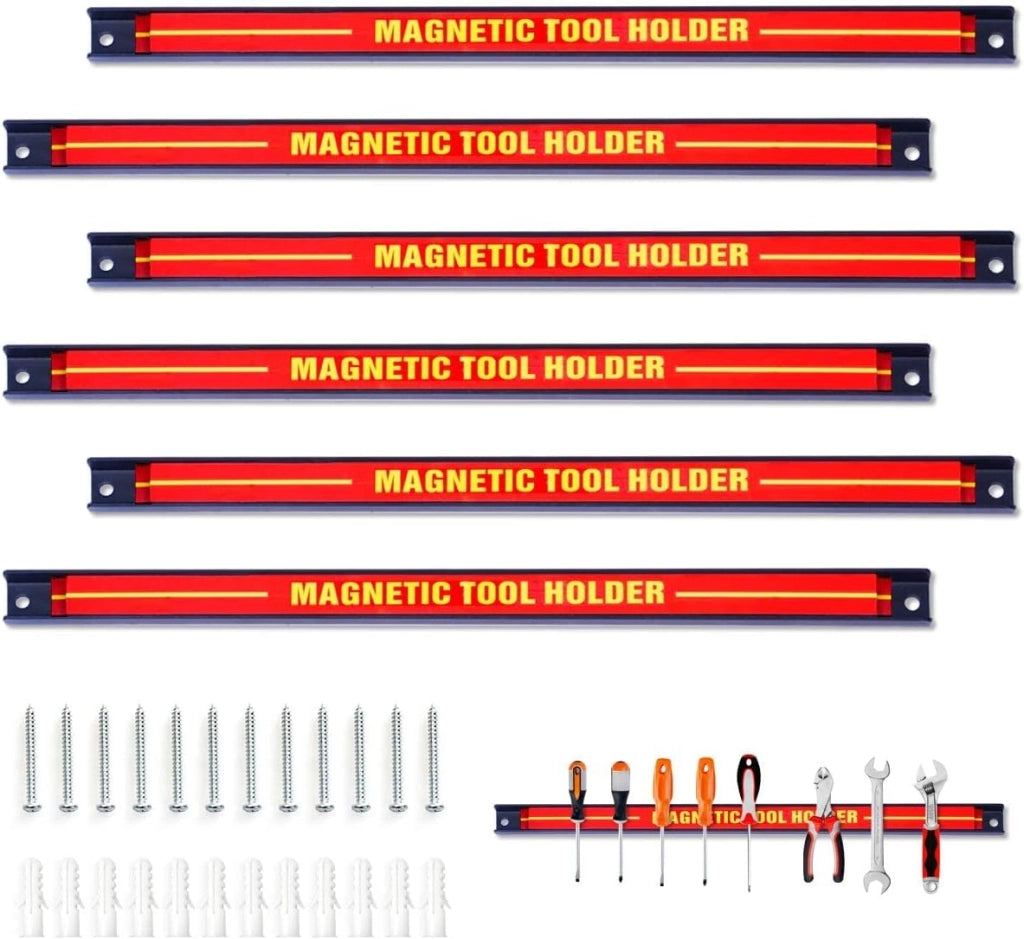 GIANTEX Portautensili Magnetici, Set di Barre Magnetiche, Scaffale per Atrezzi da Parete, Contenitore degli Attrezzi, Organizzatore per Accessori, Supporto per Attrezzi, Portata 10 kg/Barra