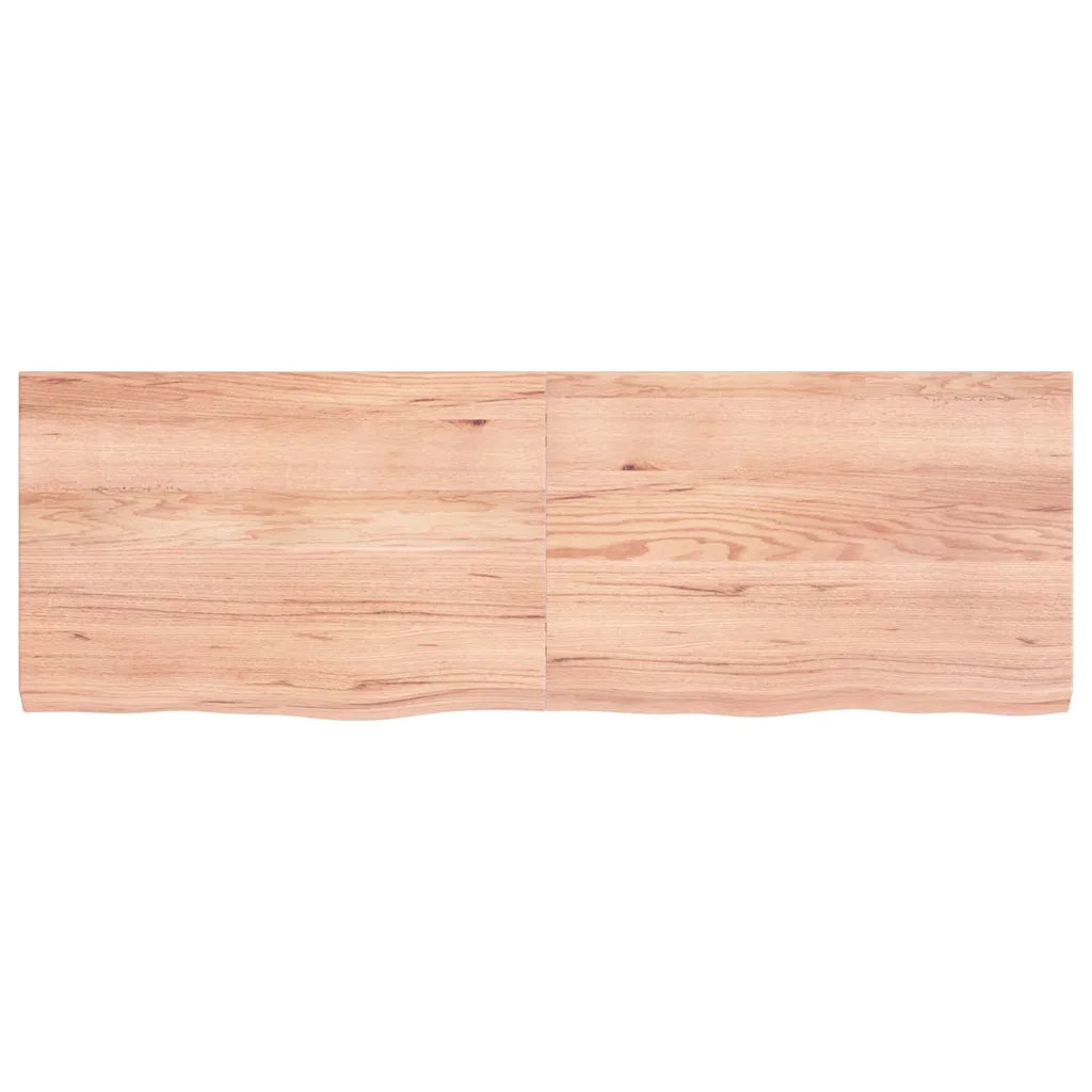 Ripiano Muro Marrone 120x40x(2-4) cm Massello Rovere Trattato 363694