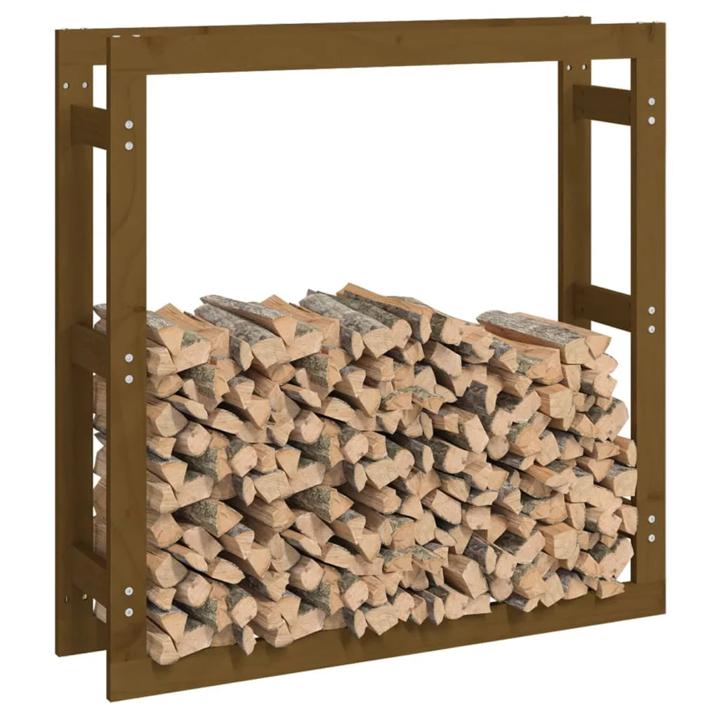 Portalegna 100 x 25 x 100 cm in legno di pino color miele 02_0044811