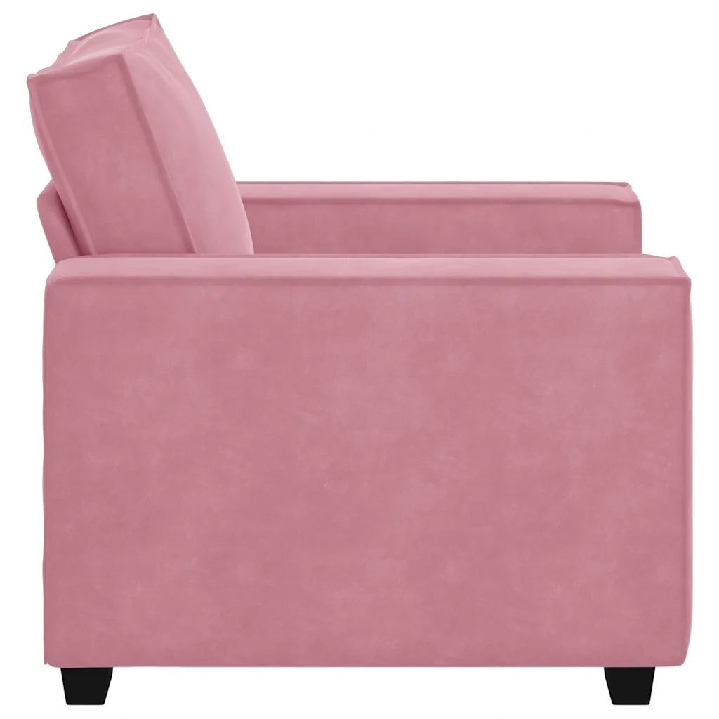 Divano Sedia Rosa 100x78x84 cm Velluto 4105003