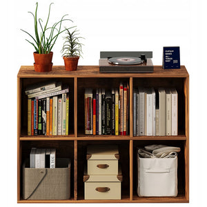 SCAFFALE APERTO COMÒ 3x2 CAPIENTE PER LIBRI DA UFFICIO RUSTICO