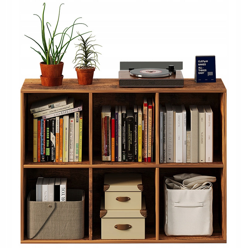 SCAFFALE APERTO COMÒ 3x2 CAPIENTE PER LIBRI DA UFFICIO RUSTICO