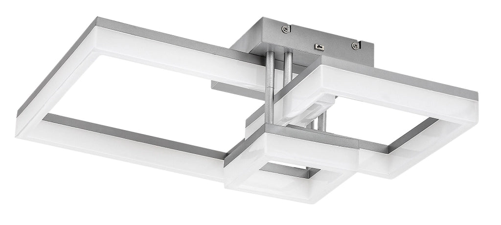 Plafoniera LED 22W CCT cromata geometrica Amilia Rabalux