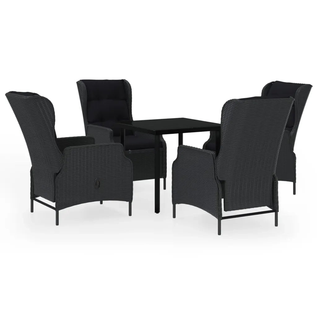 Set Mobili da Pranzo per Giardino 5 pz Grigio Scuro cod mxl 41120