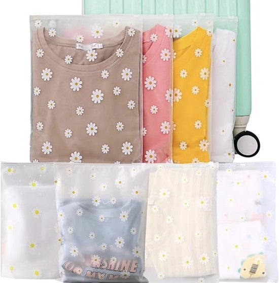 Set di Cinture per Bagagli 20 pezzi – Borse di Stoccaggio Idrorepellenti con Cerniera – Per Abbigliamento, Scarpe e Cosmetici – Disegno Fiori