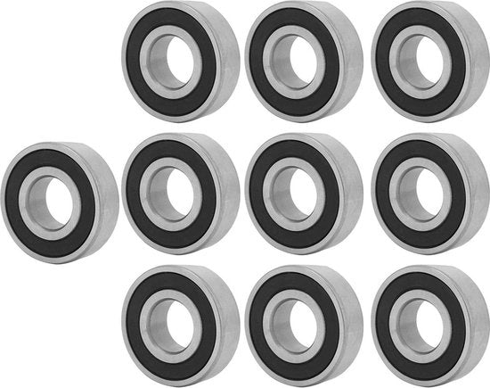 10 rulli a gomma a sfere 6203-2RS 17 x 40 mm silenziosi con bassa velocità di rotazione - alta qualità - prestazioni stabili.