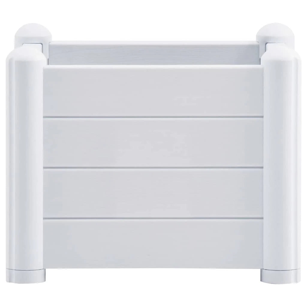 Fioriera aiuola rialzata piante fiori giardino PP 43 x 43 cm bianco 02_0001225
