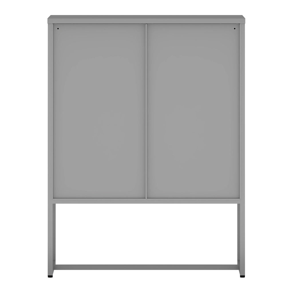 Cassettiera Sund in Acciaio con Frontali Traforati 105x80x40 cm Grigio [en.casa]