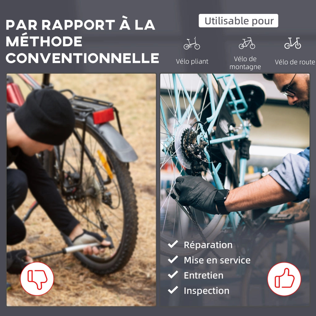 Cavalletto per Bicicletta Pieghevole Regolabile ¨C zephmum ¨C Argento
