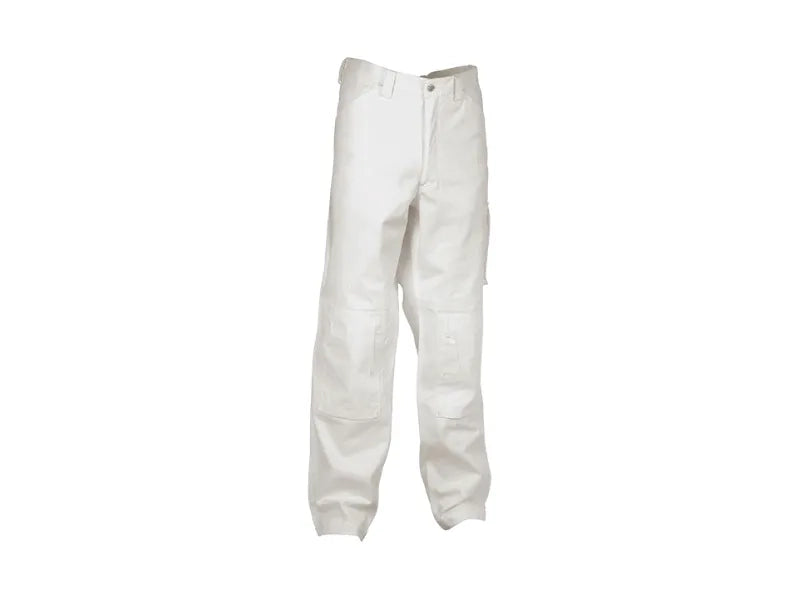 PU735-GD-BI Pantalone bianco multitasche 100% cotone 200 g S-M-L-XL-XXL-XXXL - S