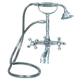 Rubinetto miscelatore vasca da bagno con doccetta cromo h.32x18x16 cm EFFEZ