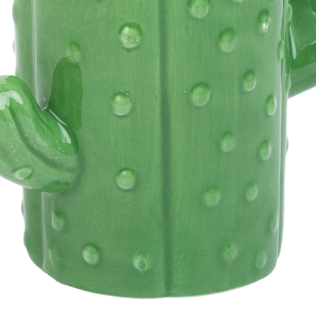 Portapenne cactus in ceramica verde 13,5x7,8x11h