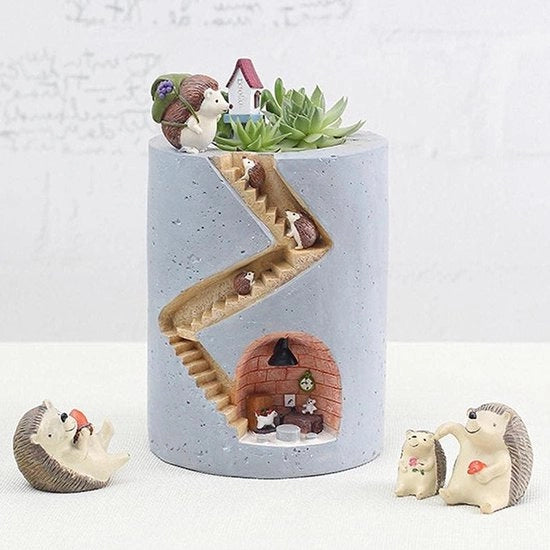 Pentola creativa per piante con cera animale vasca idratante per piante - conca di coniglio o di tartaruga - vasca per piante in hydrocultura - decorazione da scrivania - paesaggio miniaturizzato per piante - contenitore per piante.