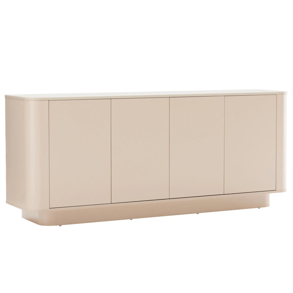 Oviala - Credenza semplice a 4 ante 180 cm crema