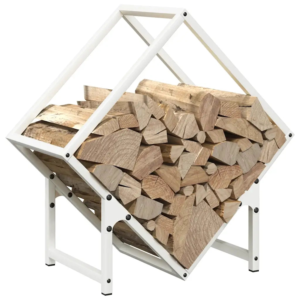 Rastrelliera per Legna da Ardere Bianca 50x25x50 cm 864276