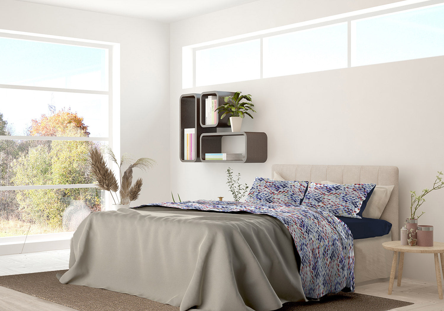 Set Lenzuola 1 Piazza e Mezzo con Stampa Sopra Sotto e Federe Lena