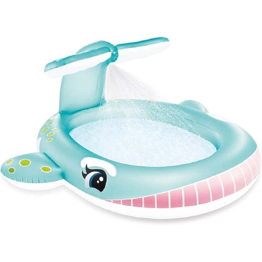 Trade Shop - Piscina Per Bambini Spruzzo Balena 201x196x91cm Multicolor Giardino Estate 57440 -