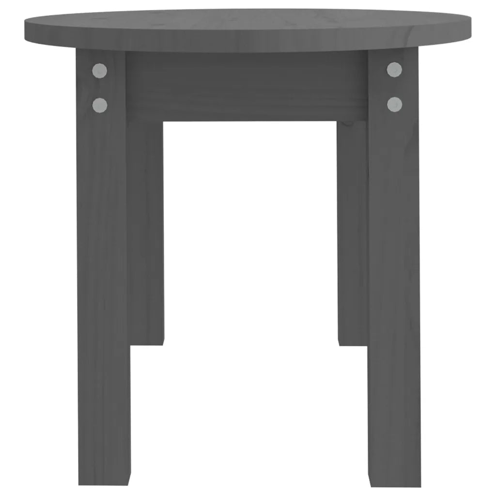 Tavolino da Salotto Grigio 80x40x35 cm Legno Massello di Pino 822349