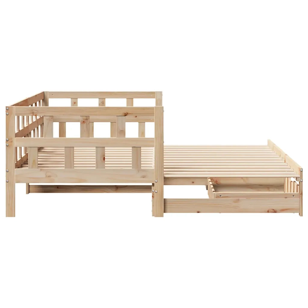 Divano Letto Estraibile con Cassetti senza Materasso 80x200 cm