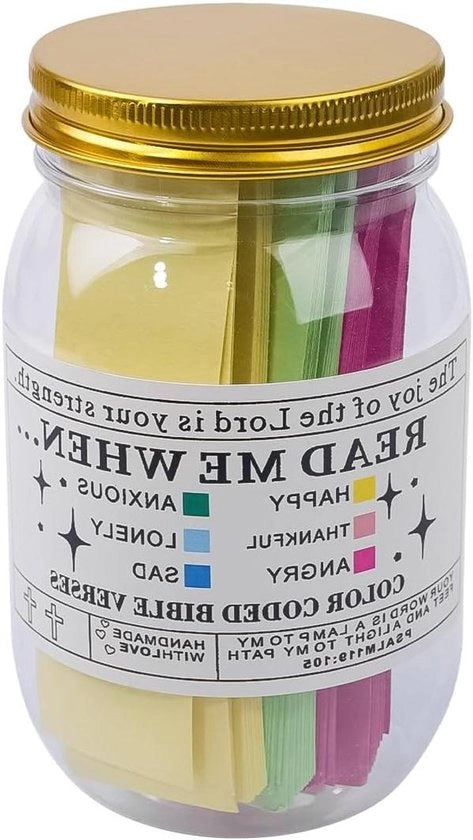 Pentole con Scrittura Biblica in Diversi Colori con Emozioni - Carte di Preghiera Cristiane con Richieste di Preghiera
