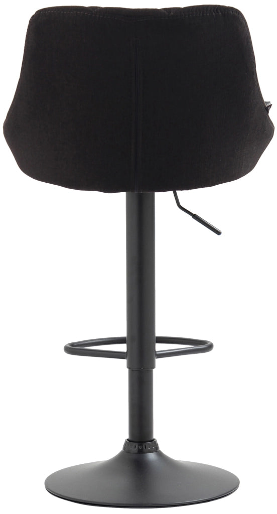 Sgabello bar LAZIO in tessuto grigio scuro,nero