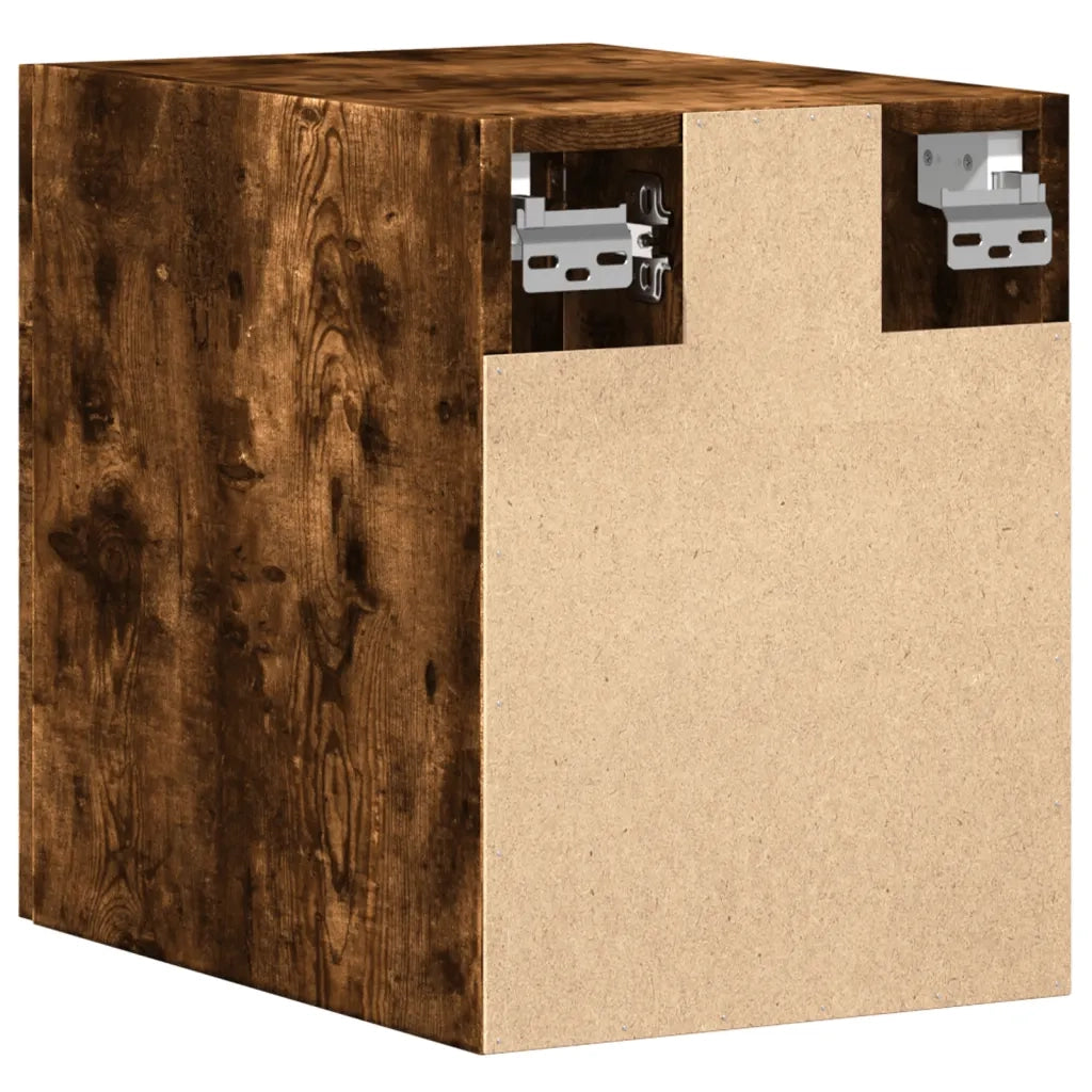 Armadietto a Muro | Mobile a Parete Rovere Fumo 30x42,5x40 cm in Legno Multistrato