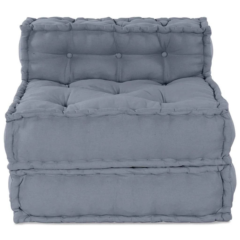 Unità di Divano Modulare Grigio 70 x 70 x 56 cm Tessuto 4019046