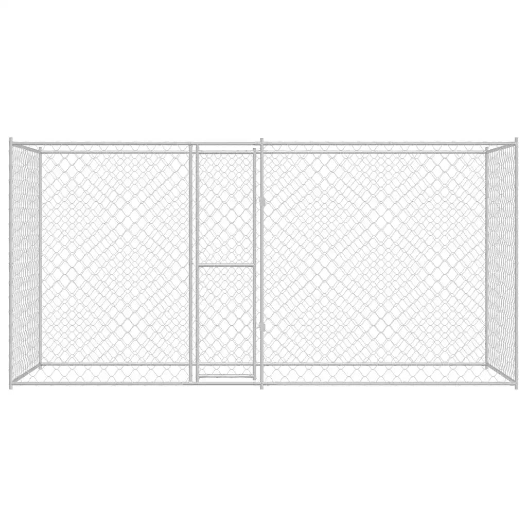Gabbia per cani Argento 400 x 200 x 200 cm Acciaio zincato