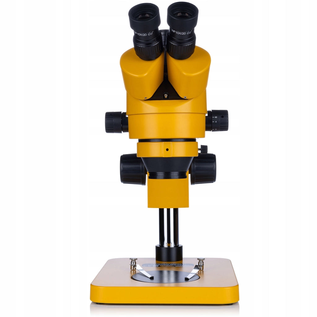 Mikroscopio Trinoculare 7–45x con Fotocamera C-Mount 16MP 4K + Lente Barlow 0.5x + Illuminatore LED 56x