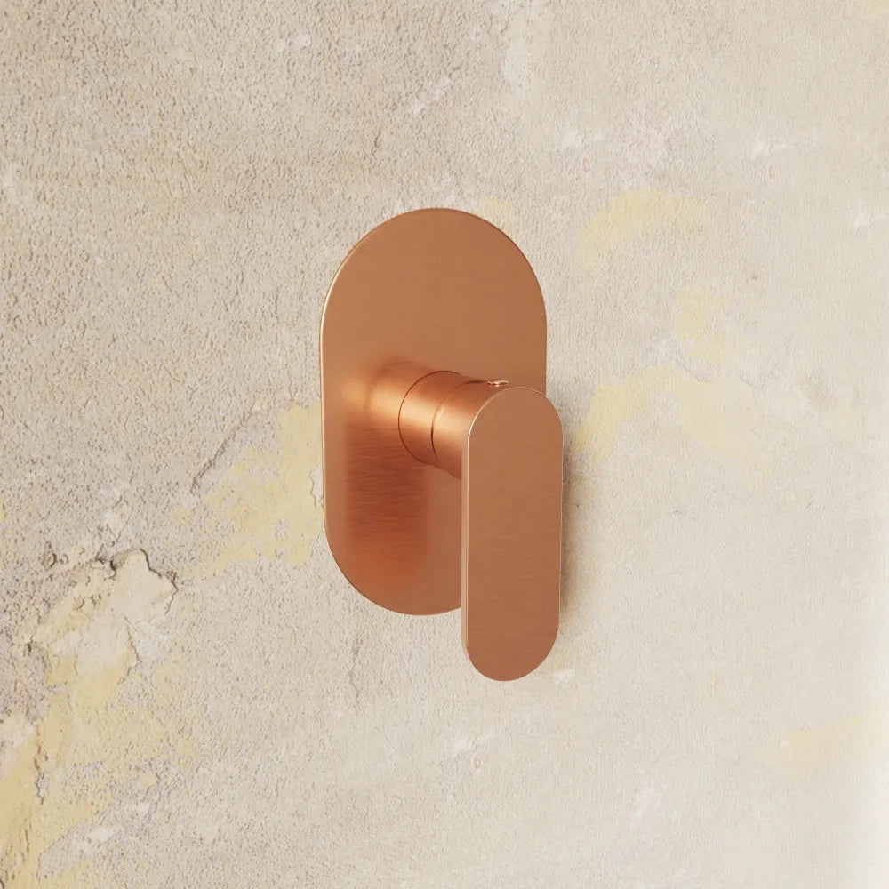 Set miscelatori lavabo 13cm bidet miscelatore doccia monocomando rame spazzolato | Margot