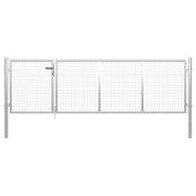 Cancello per Giardino in Acciaio 350x75 cm Argentocod mxl 129485