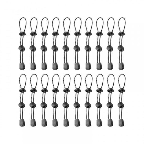Supporto per bastone da trekking - 20 pezzi - Fermo aggancio regolabile - Corda elastica - Materiale duraturo - Alta affidabilità - Accessorio per zaino