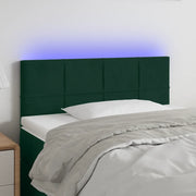 Testiera a LED-Testata con LED Verde Scuro 100x5x78/88 cm in Velluto 781217