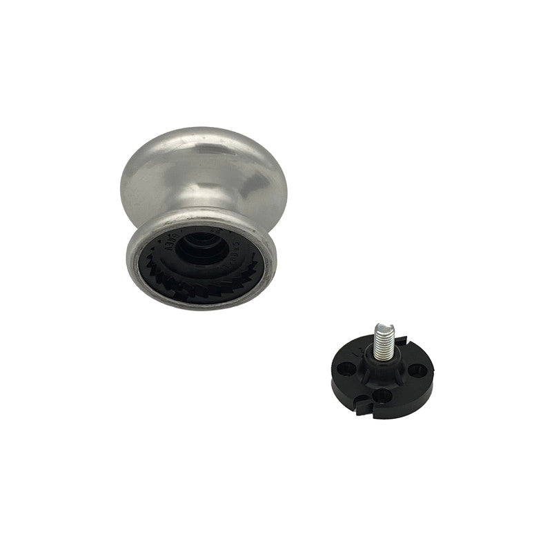 Pomolo fisso per porta SAGUATTI 173/70AB in alluminio argento lucido