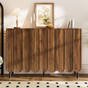 Mobile TV moderno in legno - Zephmum - 120x35x80 cm - Senza maniglie, ripiani regolabili