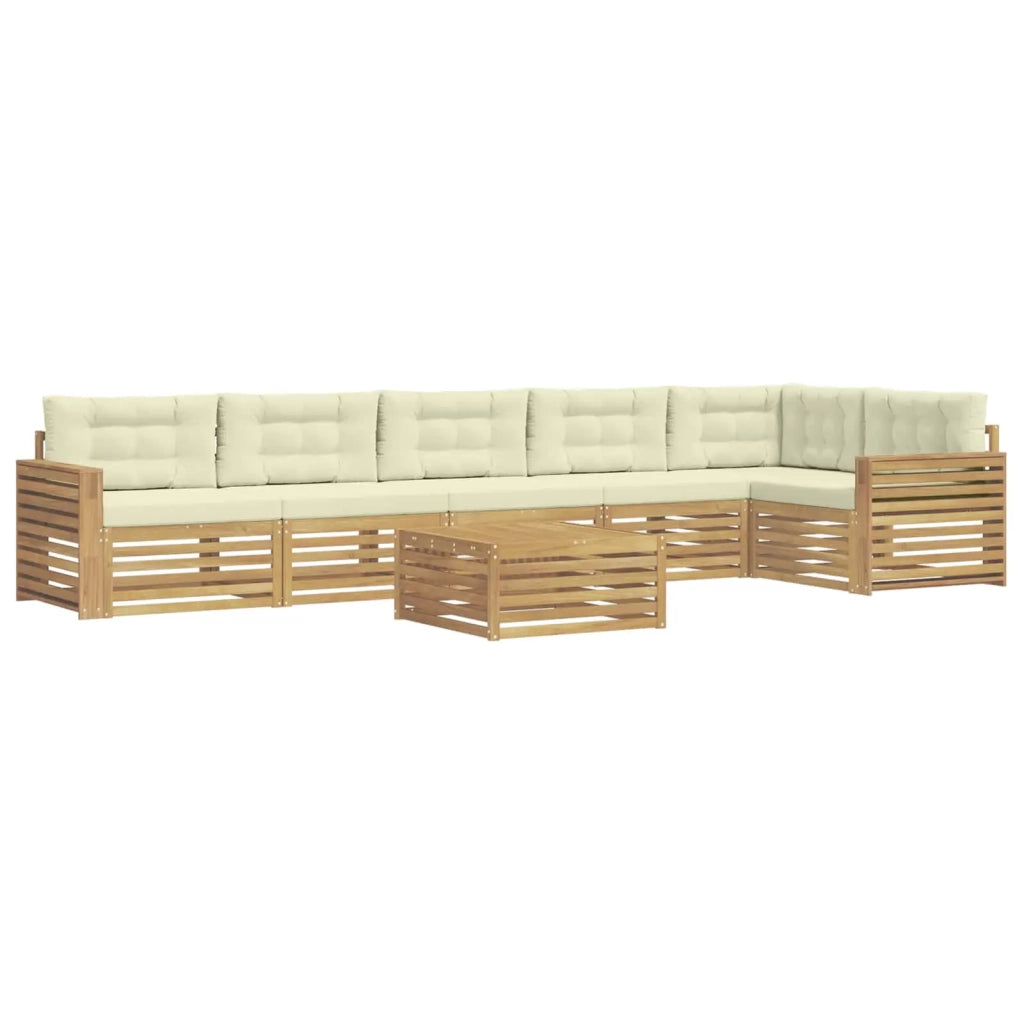 Set di divani da esterno 7 pcs Bianco e Crema 79 x 79 x 37 cm 3390610