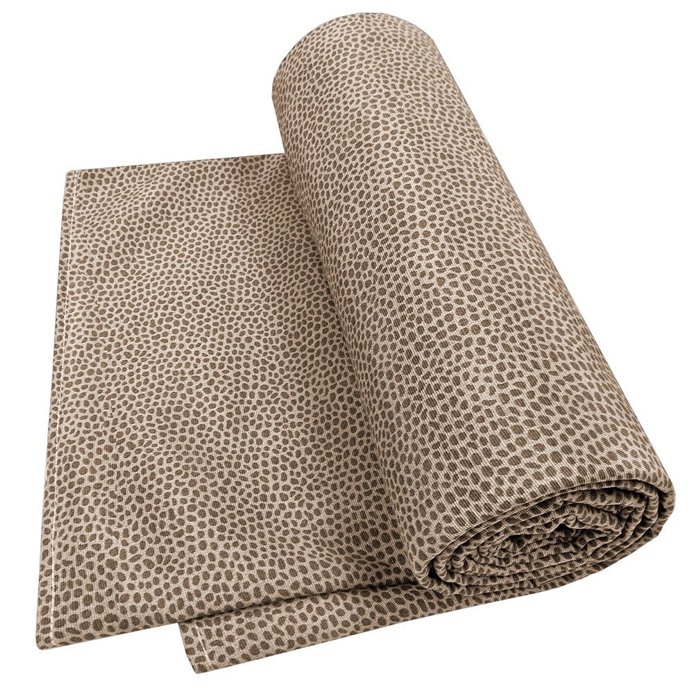 Tessuto Stoffa Cotone Loneta Maculato Cucito Rivestire Fodera Divani Sedie Cuscini 2,8x2 Mt Marrone