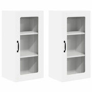 Set di 2 pensili da cucina moderni e pratici 40 x 31 x 80 cm in legno composito bianco 02_0054330