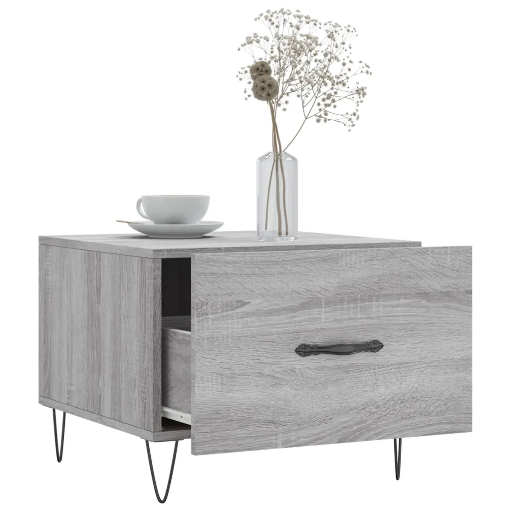 Tavolini Salotto 2pz Grigio Sonoma 50x50x40cm Legno Multistrato