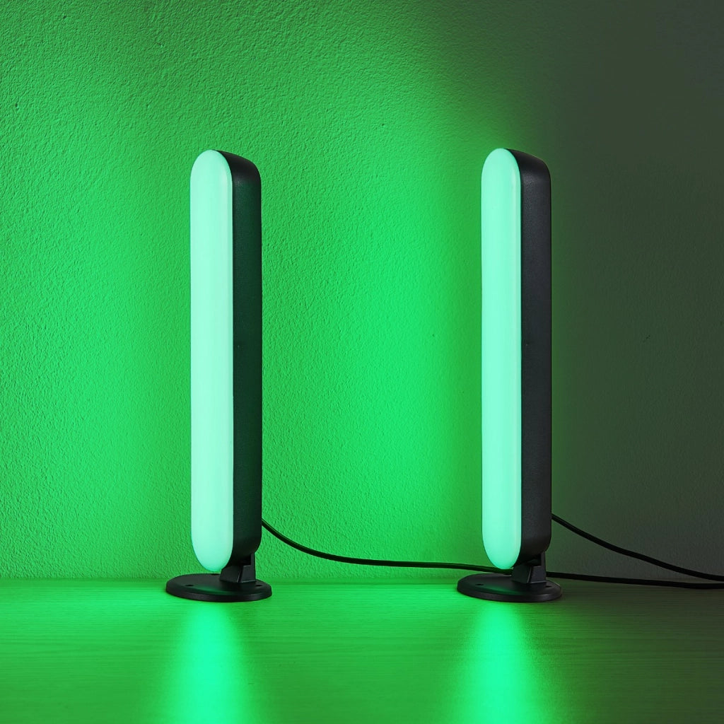 Lampada da tavolo RGB musicale nera 2pz con telecomando