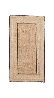 Tappeto in Iuta Intrecciata con Bordo Nero 60x150 cm - ANDERSON