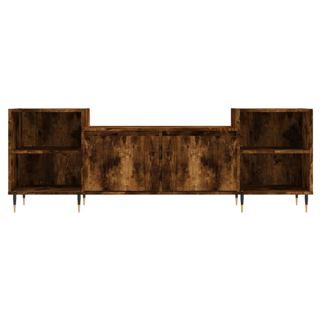 Mobile TV Rovere Fumo 160x35x55 cm in Legno Multistrato 831337