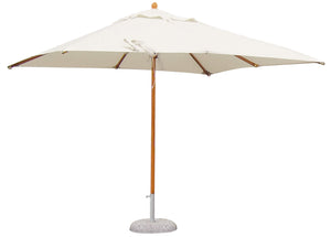 Ombrellone da Giardino 2,2x2,2 m Palo Ø48 mm in Legno Telo in Acrilico Danieli Bangkok Ecrù