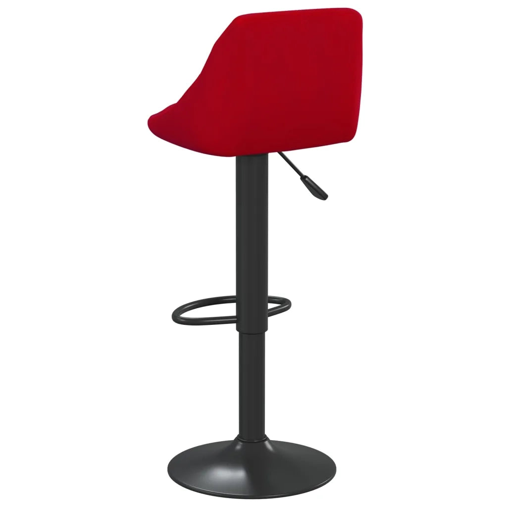 Sgabelli da Bar 2 pz Rosso Vino in Velluto 335355