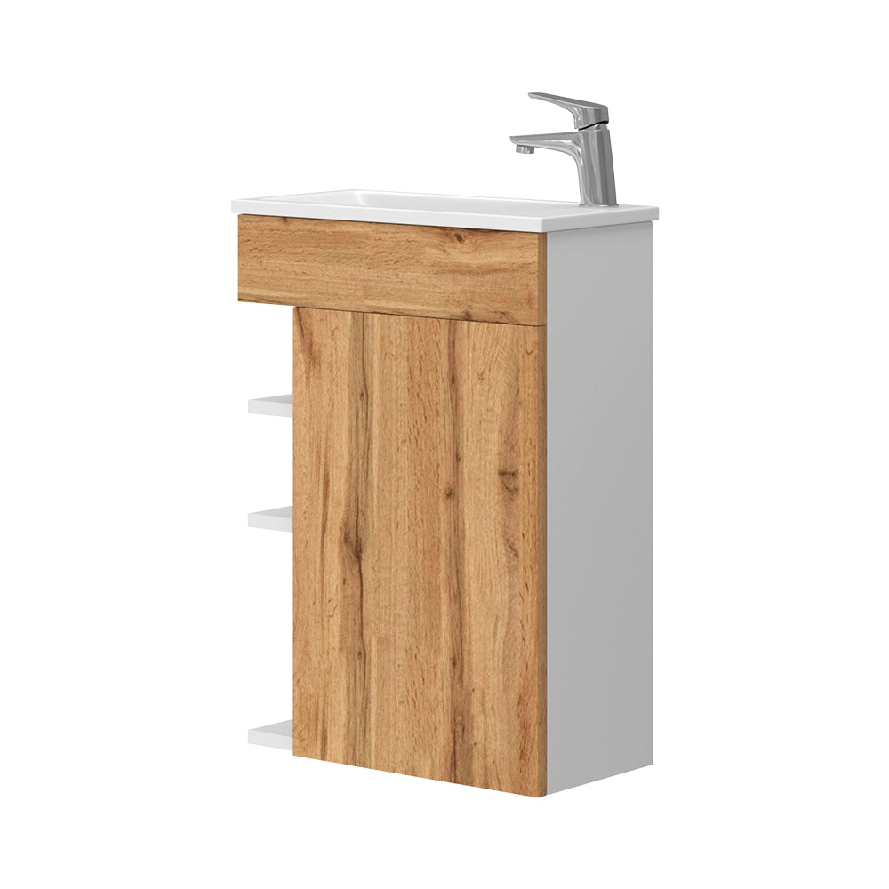 Set mobili bagno Amadeo Rovere dorato 2 pezzi Vicco