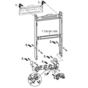 Schienale posteriore per caldaia condens bosch gc2300w 70 mm
