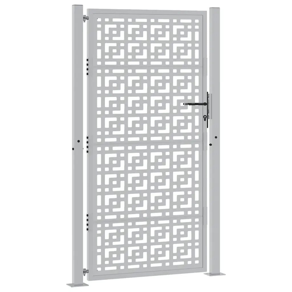 Cancello da giardino 100x175 cm in acciaio corten con design a croce 4101007