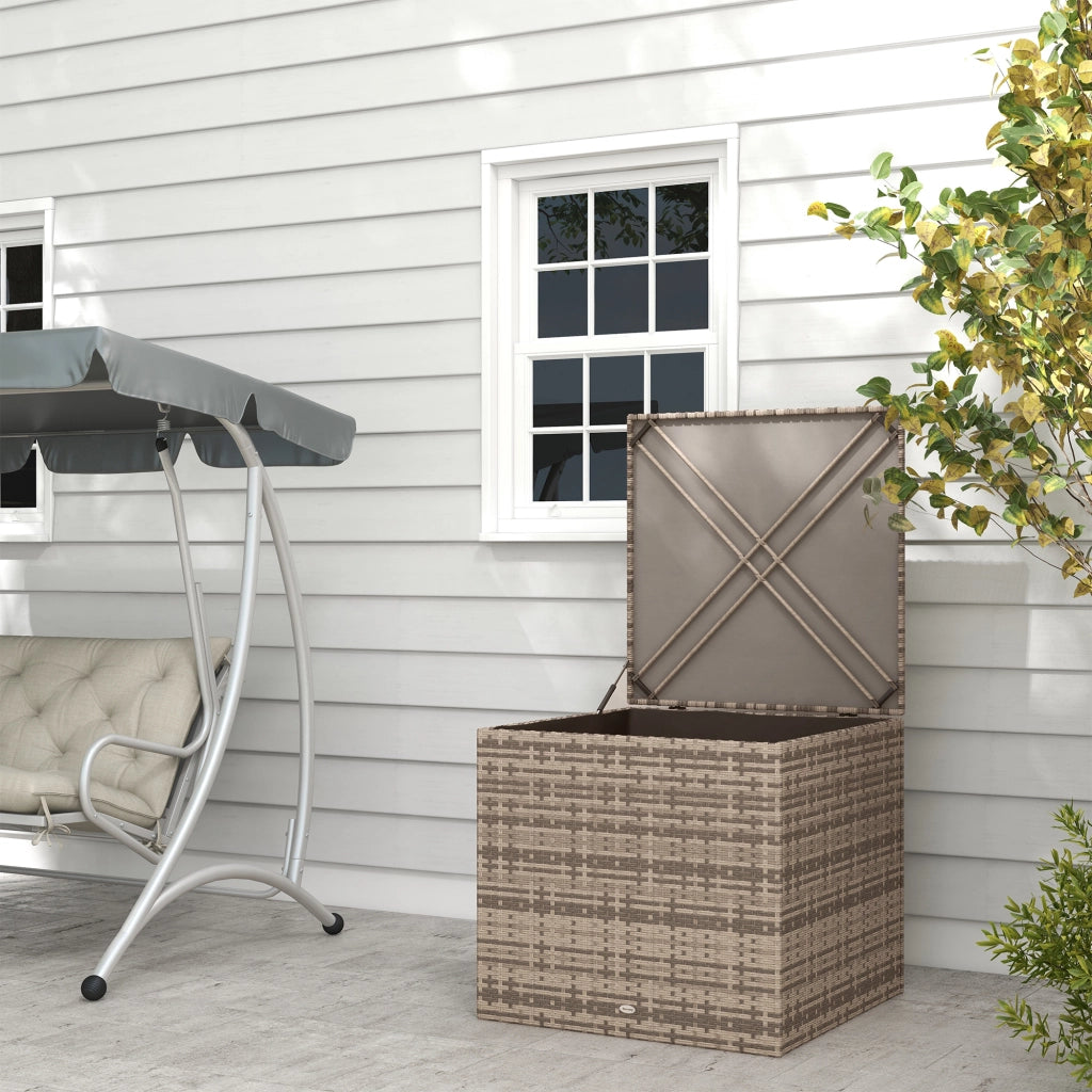 Coffre da esterno in polyrattan con cerniera ¨C zephmum ¨C 75x75x70 cm