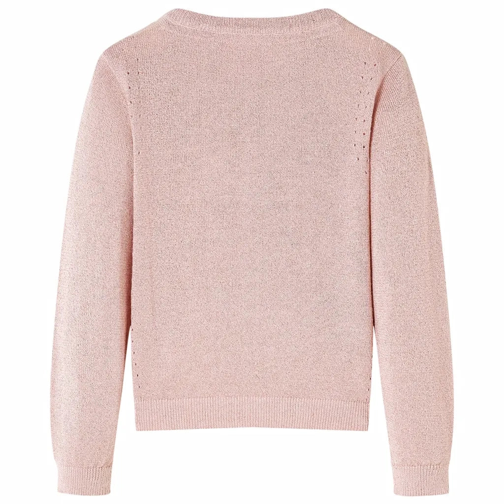 Cardigan da Bambina Lavorato a Maglia Rosa Tenue 116 14521